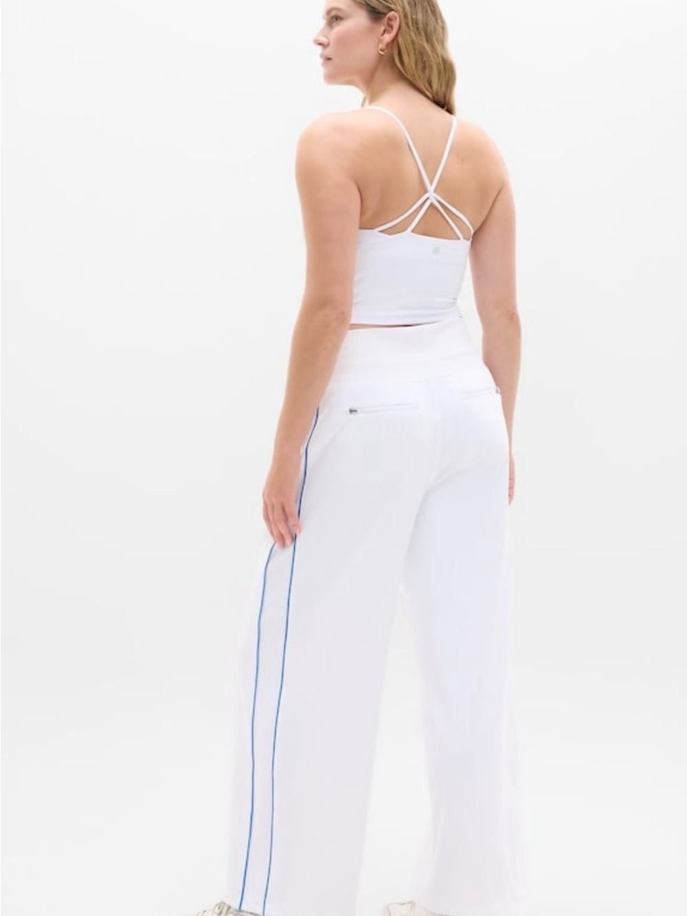 NWOT-Athleta Venice Track Stripe Wide Leg Pant, Small - Picture 5 of 8
